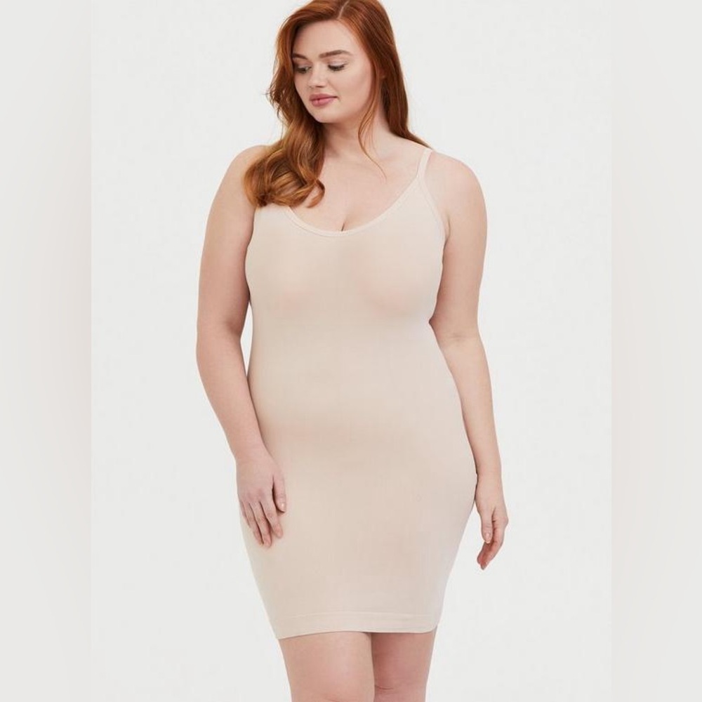 Torrid curve nude pink Slip tank top shape wear